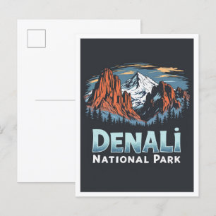 Postal Parque nacional Denali Alaska USA Viajes