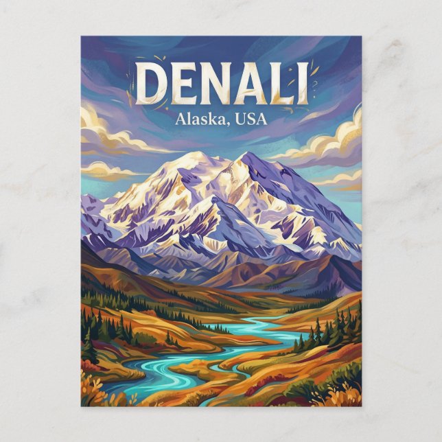 Postal Parque Nacional Denali EE. UU. (Anverso)