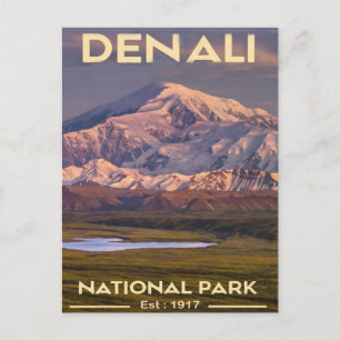 Postal Parque nacional Denali Monte Alaska