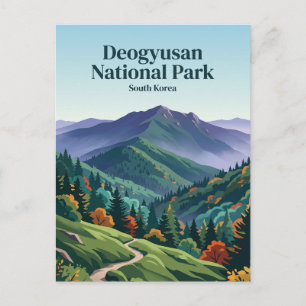 Postal Parque Nacional Deogyusan Corea del Sur