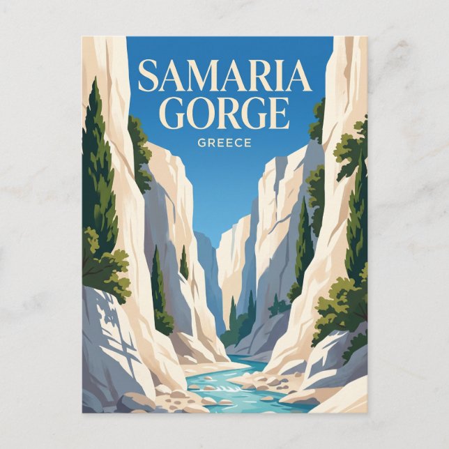 Postal Parque Nacional des Garganta de Samaria Grecia (Anverso)