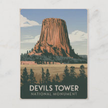 Parque nacional Devils Tower Vintage