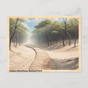 Postal Parque Nacional Dunas de Arena de Indiana Viaje Vi