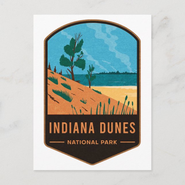 Postal Parque nacional Dunas de Indiana (Anverso)