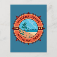 Parque nacional Dunas de Indiana Compass Retro Emb