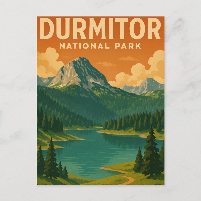 Postal Parque nacional Durmitor Viaje de Viñeta (Anverso)