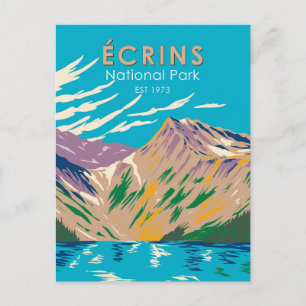 Postal Parque nacional Ecrins Alpes Dauphine Francia