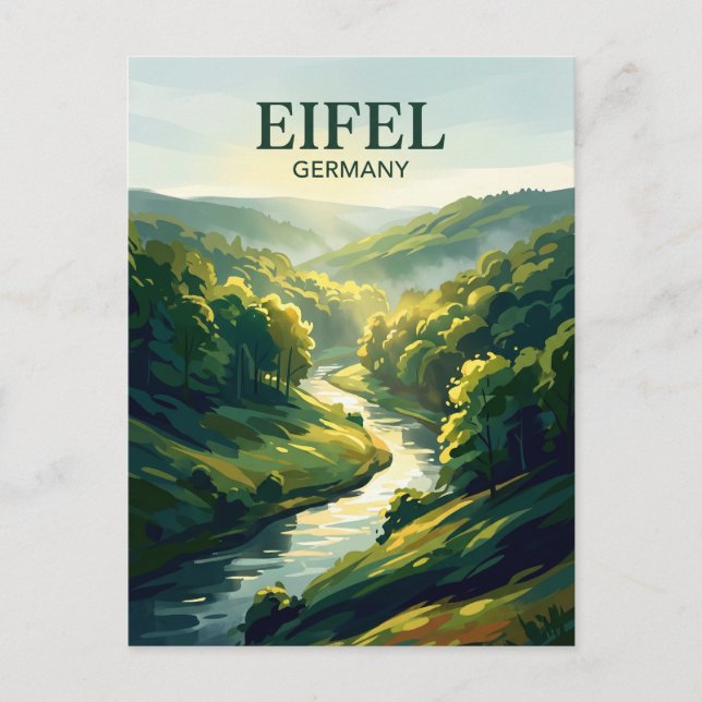 Postal Parque Nacional Eifel Alemania (Anverso)