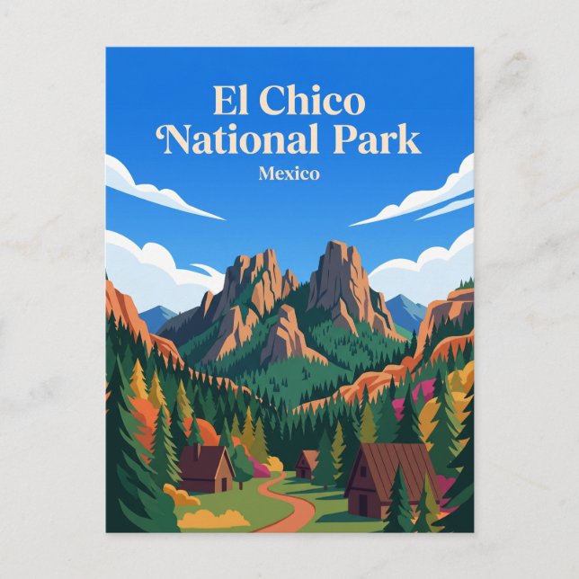 Postal Parque Nacional El Chico México (Anverso)