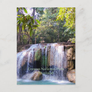 Postal Parque Nacional Erawan, Tailandia,