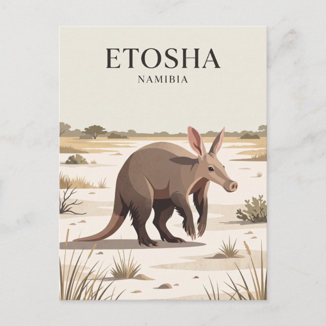 Postal Parque Nacional Etosha Namibia (Anverso)
