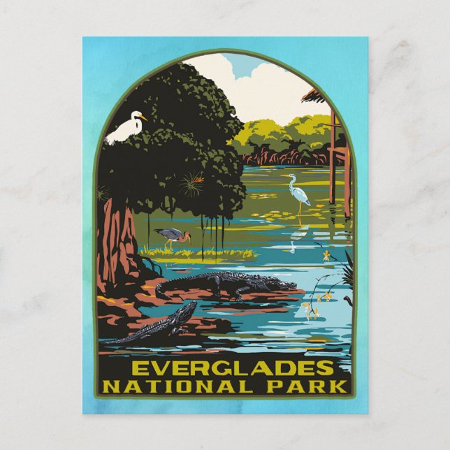 Postal Parque Nacional Everglades (Anverso)