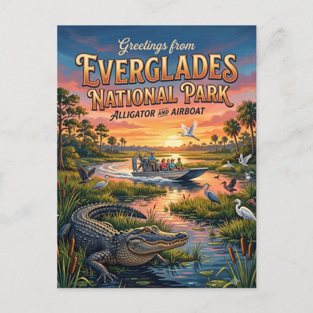 Postal Parque Nacional Everglades Florida (Anverso)