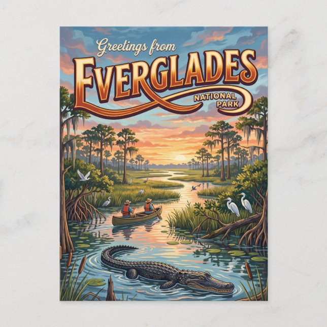 Postal Parque Nacional Everglades Florida (Anverso)