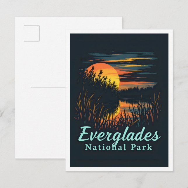 Postal Parque nacional Everglades Florida Viajes (Anverso / Reverso)