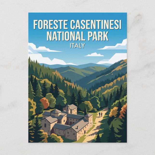 Postal Parque Nacional Foreste Casentinesi Italia (Anverso)