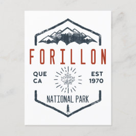 Postal Parque nacional Forillon Canadá Vintage con proble
