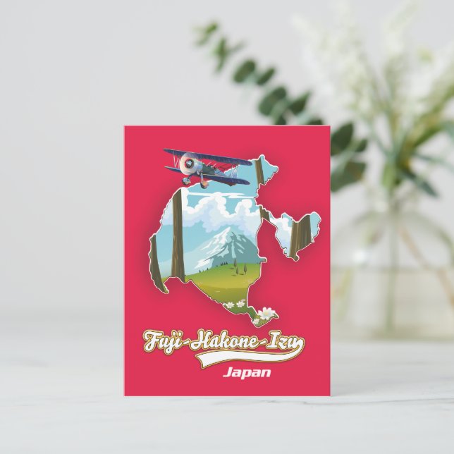 Postal parque nacional fuji hakone izu, mapa de japón (Anverso de pie)