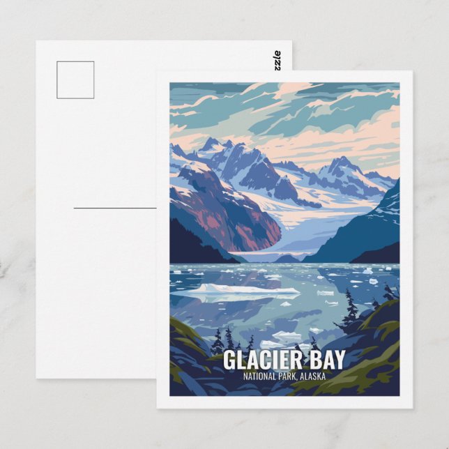 Postal Parque nacional Glaciar Bay Alaska USA (Anverso / Reverso)