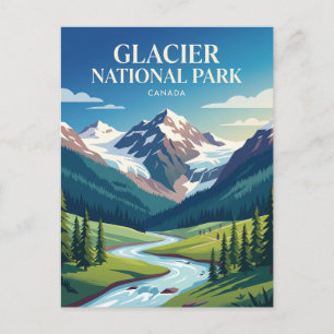 Postal Parque Nacional Glaciar, Columbia Británica Canadá