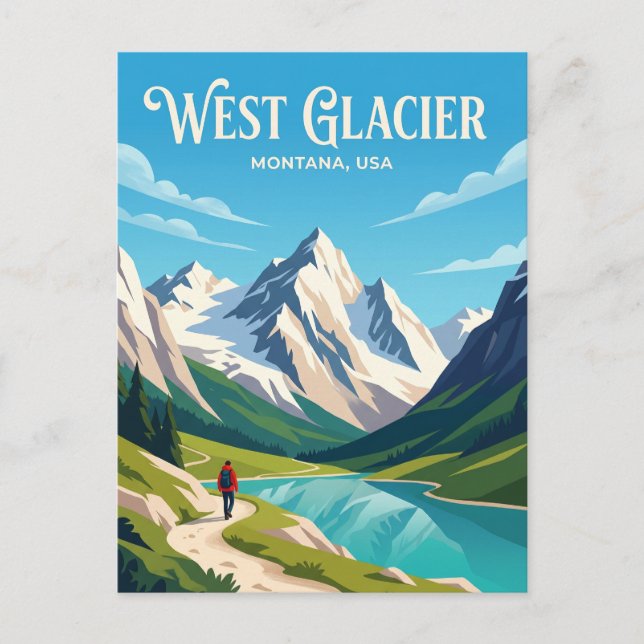 Postal Parque Nacional Glaciar EE. UU. (Anverso)
