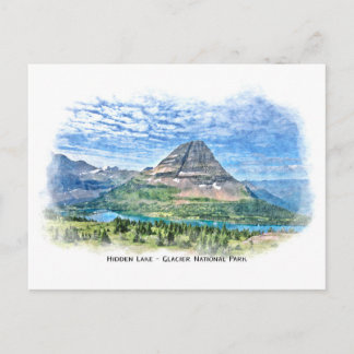 Postal Parque nacional Glaciar Hidden Lake Postcard