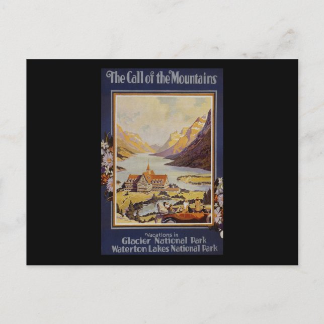 Postal Parque nacional Glaciar Lagos de Waterton (Anverso)