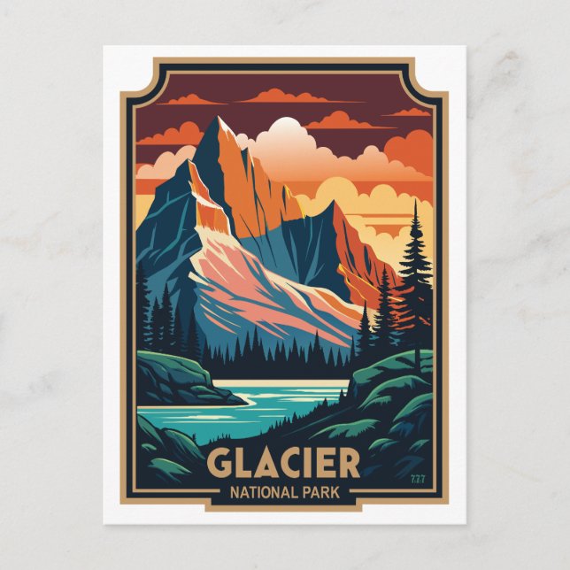 Postal Parque nacional Glaciar Retro (Anverso)