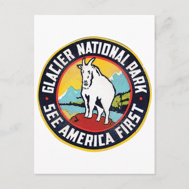 Postal Parque nacional Glaciar Ver América Primero (Anverso)