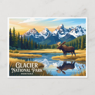 Postal Parque Nacional Glaciar Whitefish Montana