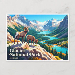 Postal Parque Nacional Glaciar Whitefish Montana