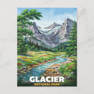 Postal Parque Nacional Glacier Alpine Meadow Viaje