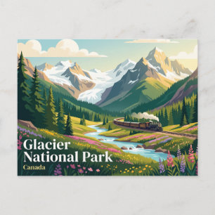 Postal Parque Nacional Glacier Canadá