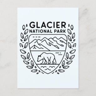Postal Parque nacional Glacier Emblem