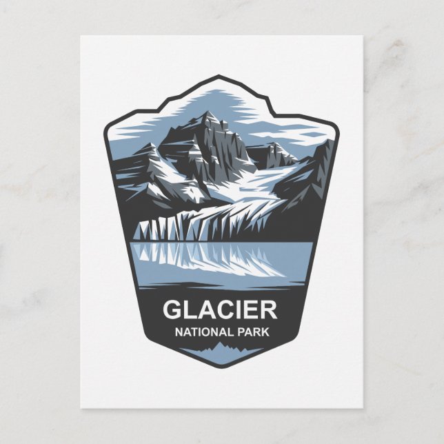 Postal Parque nacional Glacier Emblem (Anverso)