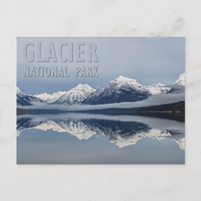 Postal Parque nacional Glacier Lago McDonald Montana (Anverso)