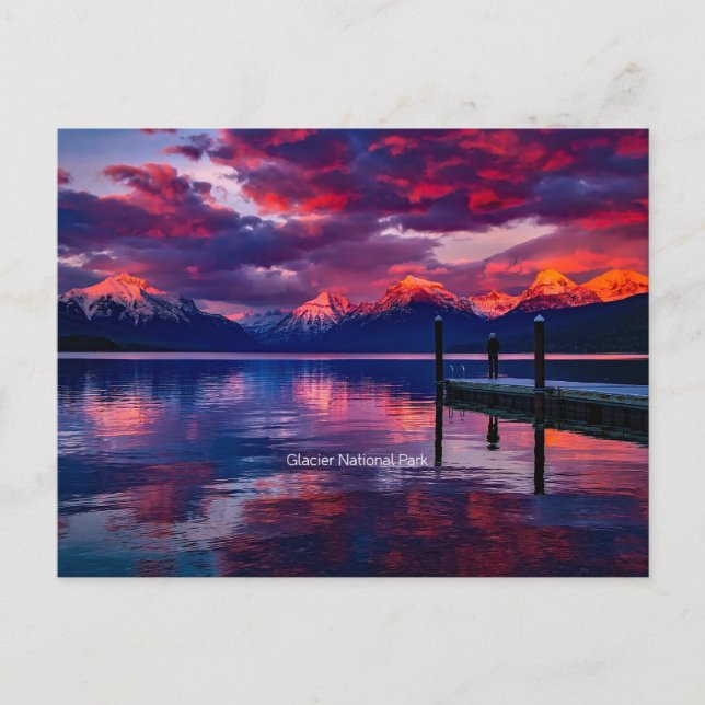 Postal Parque nacional Glacier, Montana (Anverso)