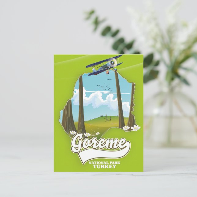 Postal Parque nacional Goreme Mapa de Turquía (Anverso de pie)