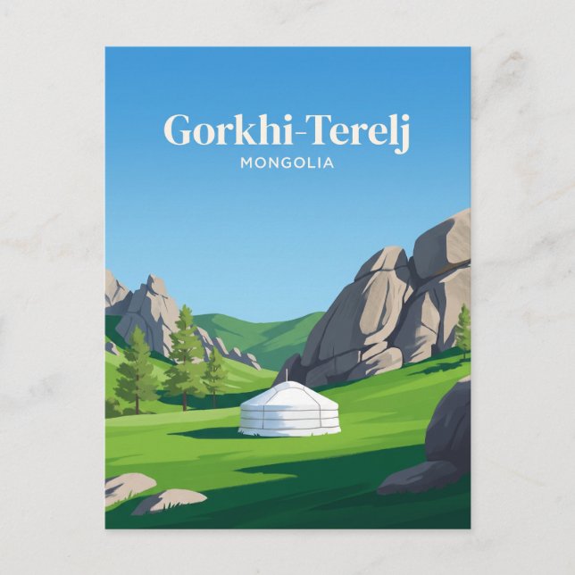 Postal Parque Nacional Gorkhi-Terelj Mongolia (Anverso)