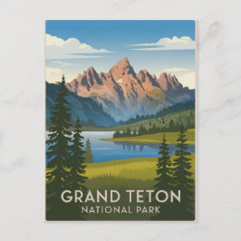 Postal Parque nacional Gran Teton Vintage