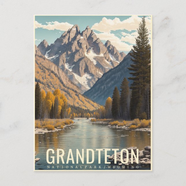 POSTAL PARQUE NACIONAL GRAND TETON (Anverso)