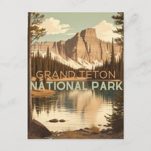 POSTAL PARQUE NACIONAL GRAND TETON (Anverso)
