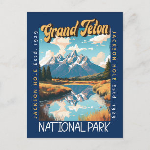 Postal Parque Nacional Grand Teton Jackson Hole Acongojad