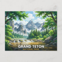 Parque Nacional Grand Teton | Paisaje Anime
