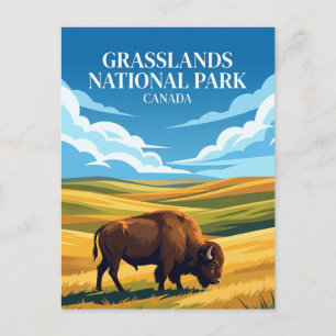 Postal Parque Nacional Grasslands Canadá