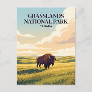 Postal Parque Nacional Grasslands Canadá
