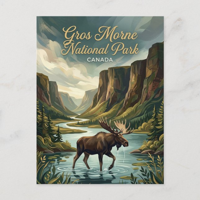 Postal Parque Nacional Gros Morne Canadá (Anverso)