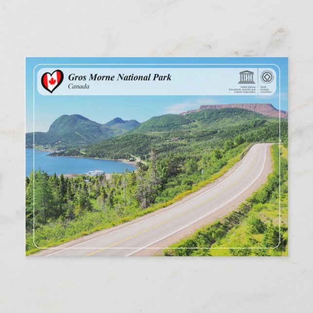 Postal Parque Nacional Gros Morne - Patrimonio de la Huma (Anverso)