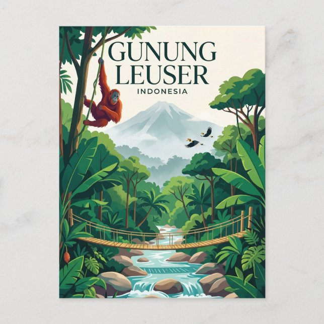Postal Parque Nacional Gunung Leuser Indonesia (Anverso)