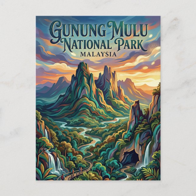 Postal Parque Nacional Gunung Mulu Malasia (Anverso)